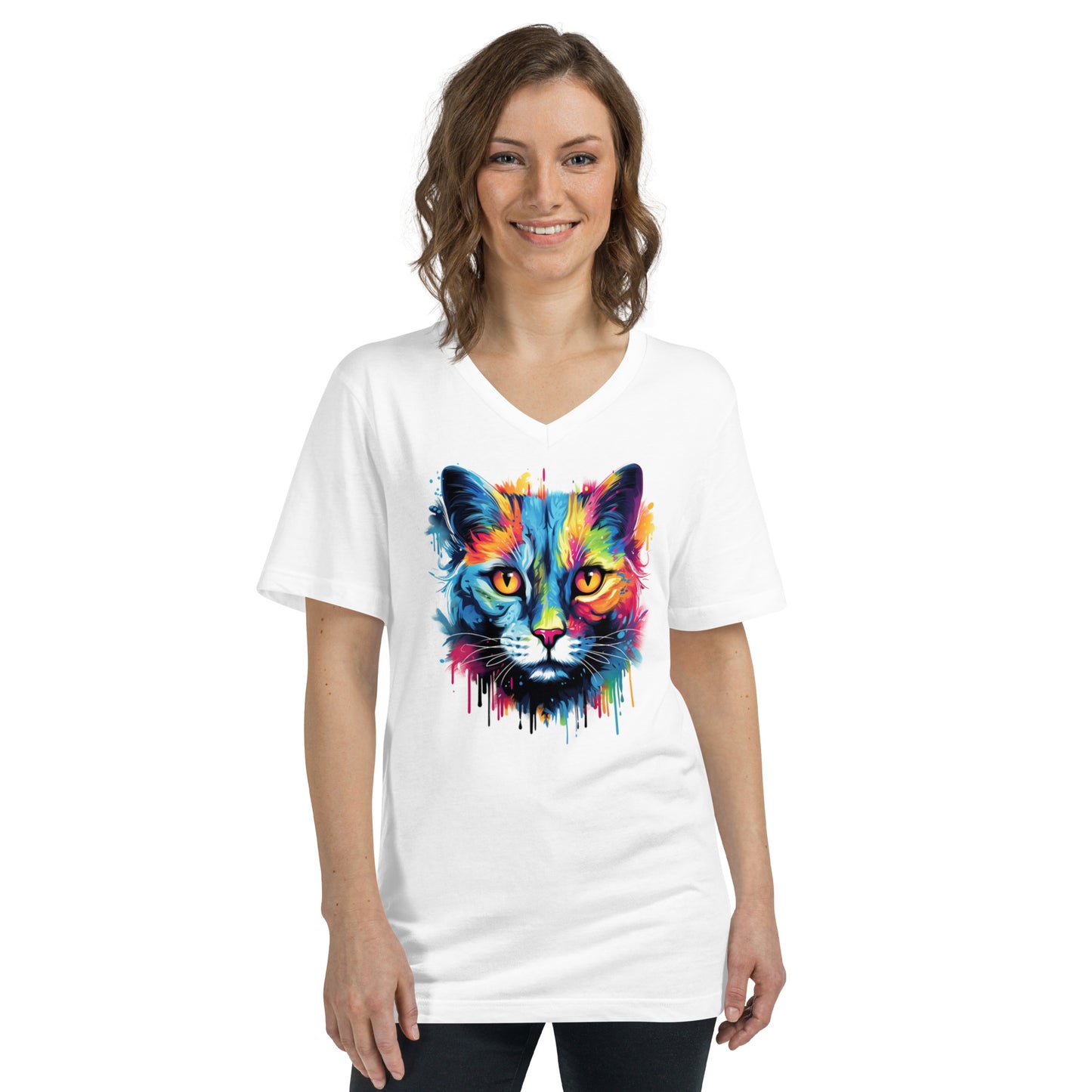 Unisex Short Sleeve V-Neck T-Shirt