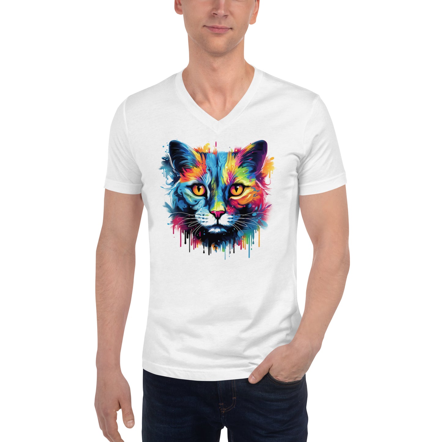 Unisex Short Sleeve V-Neck T-Shirt